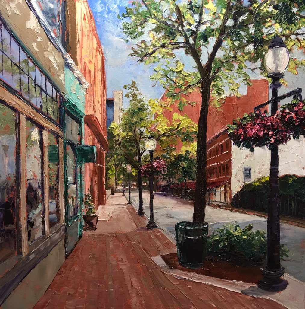 ELM STREET II . 24×24″ SOLD – C P Logan